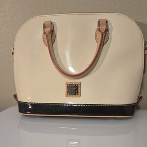 Dooney & Bourke Tan and Black Satchel